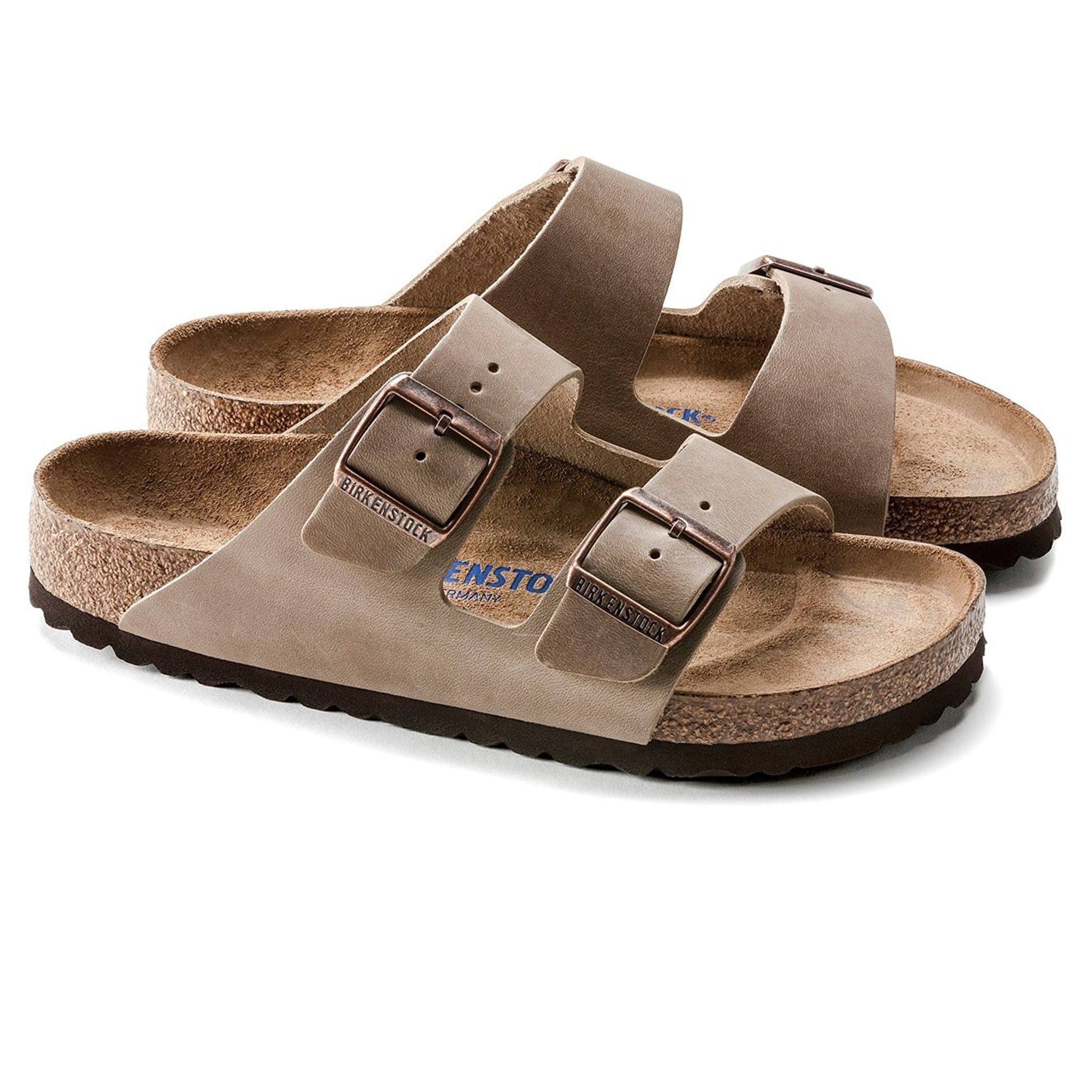 Front side view of Birkenstock Arizona Sandals Oiled Tobacco 0660471
